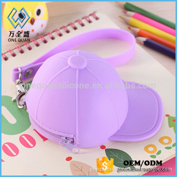 Onequan manufacturer baseball shape silicone coin purse